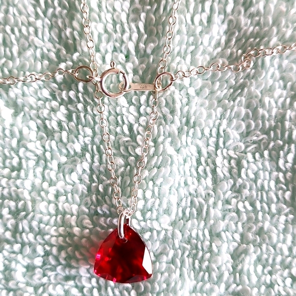 Sterling Silver Red Pendent! - Picture 3 of 3
